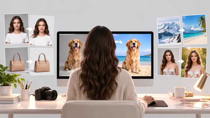 AI image editing workspace