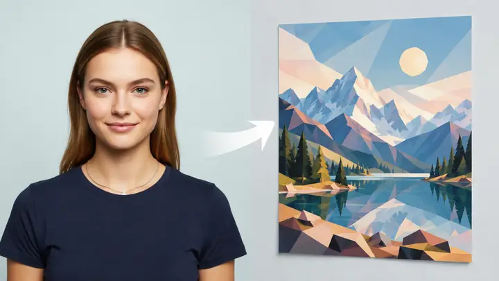 AI wall art illustration generator