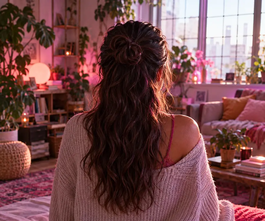 Portrait image before background-focused editing